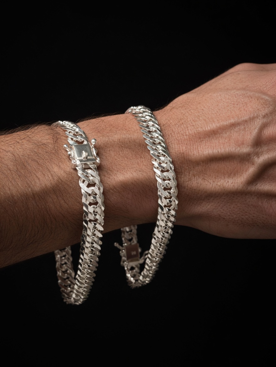 Pulseira Elos Duplos 8.3mm Prata 925 com Fecho Gaveta Premium