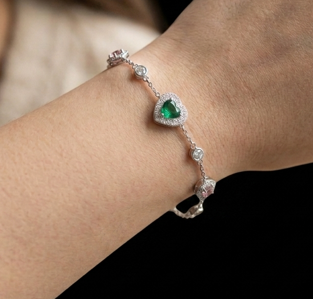 PULSEIRA CORAÇÃO - VERDE AGUÁ - Imagem 3
