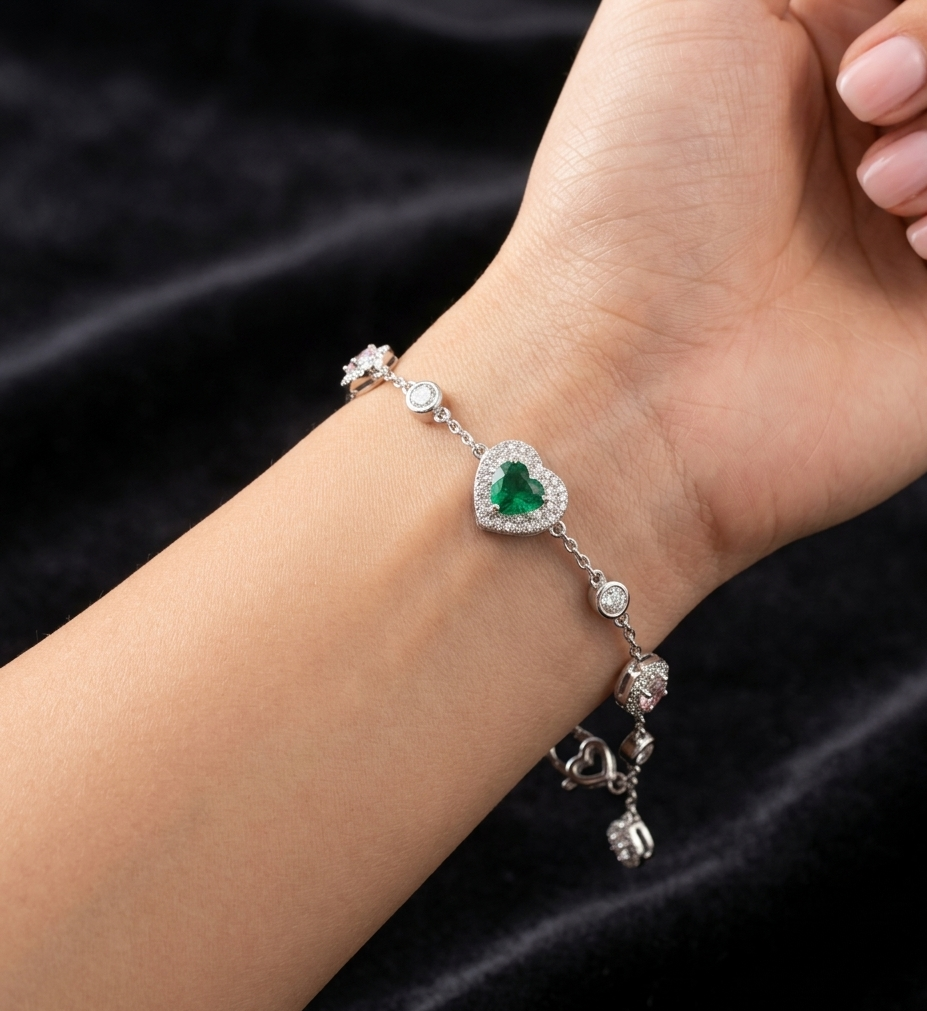 PULSEIRA CORAÇÃO - VERDE AGUÁ